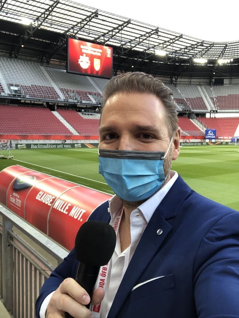 Ronny Leber im Stadion beim öfb cup finale 2020