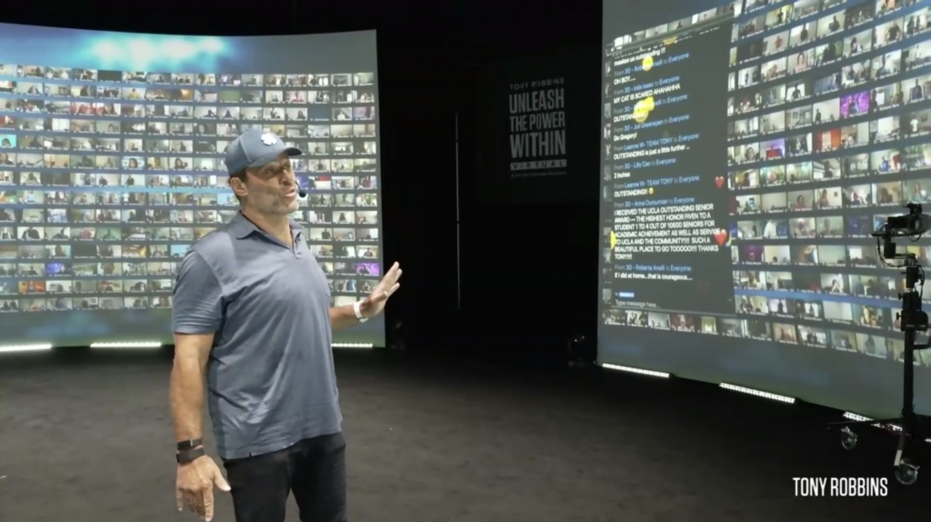 Tony Robbins Hybrid Event behind the scenes