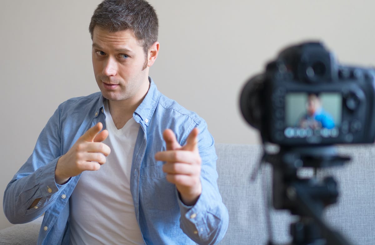 Talking to a camera 