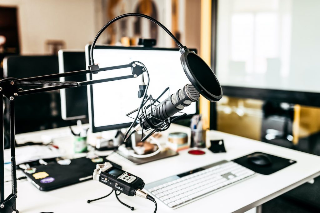 Podcast home studio.