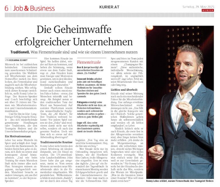 Große Medienberichte: Mit Ritualen zum Erfolg 